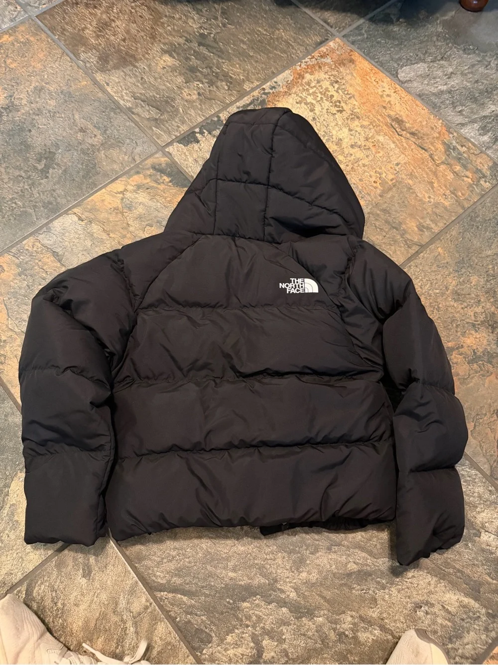The North Face Kids Black Hooded Puffer Coat
